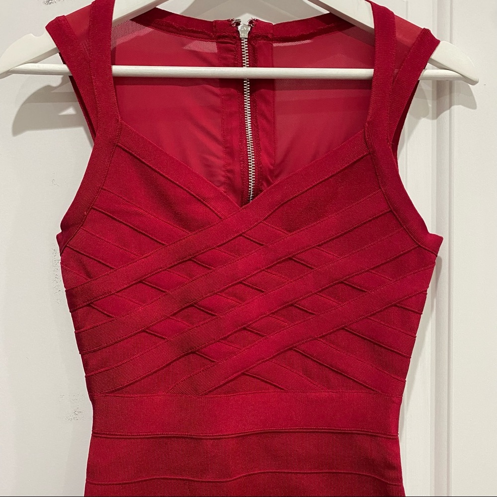 GUESS Bandage Red Dress